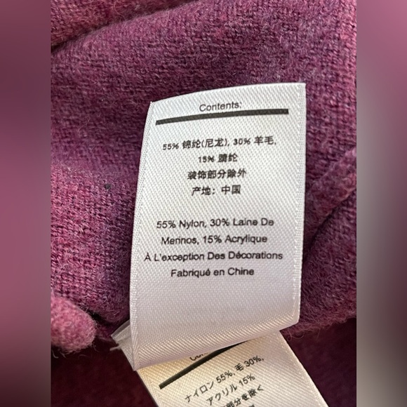 Smartwool Bell Sleeve Crew Neck Sweater In Sangria Heather Size M - Picture 12 of 16